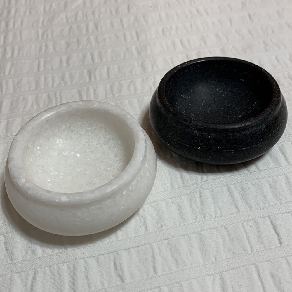 IKEA Röra Marble Salt & Pepper Pinch Pots
